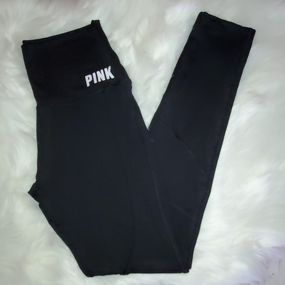 PINK - black leggings